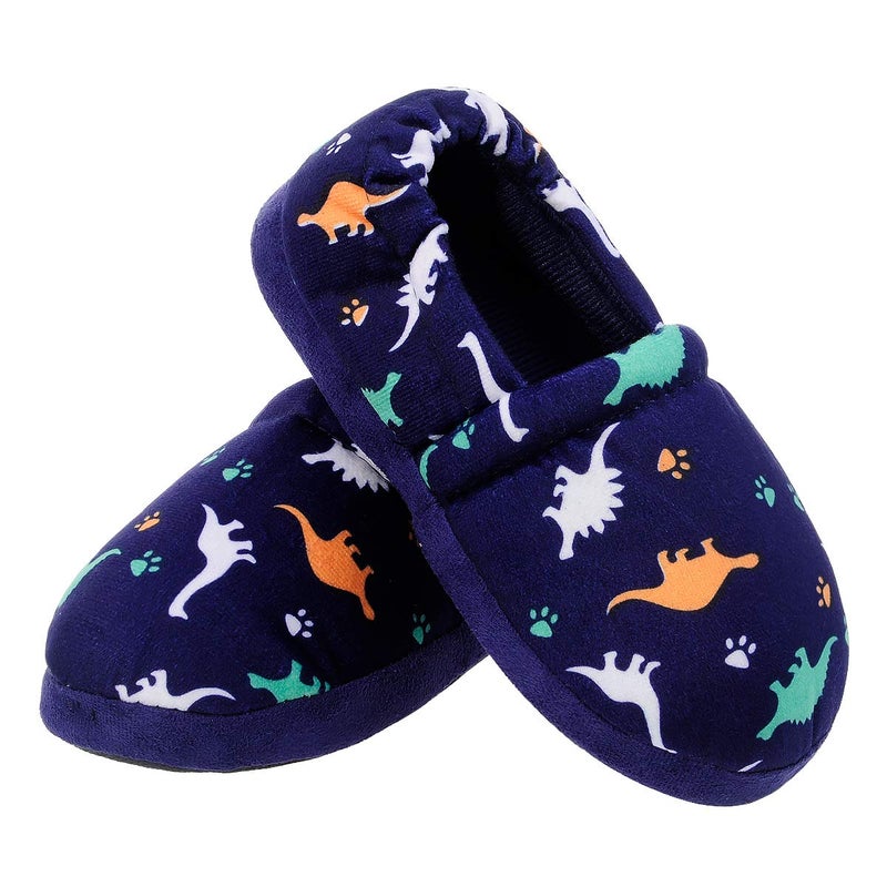 MIXIN Toddler Little Boys Kids Bedroom Non-Slip Slippers Blue Size 7 8 M - Image 1